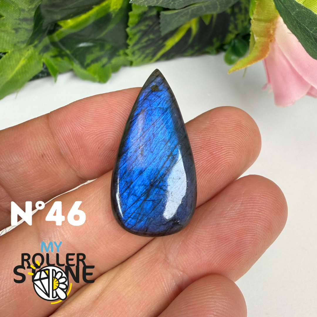 Pendentif Labradorite blue fire percé 5A