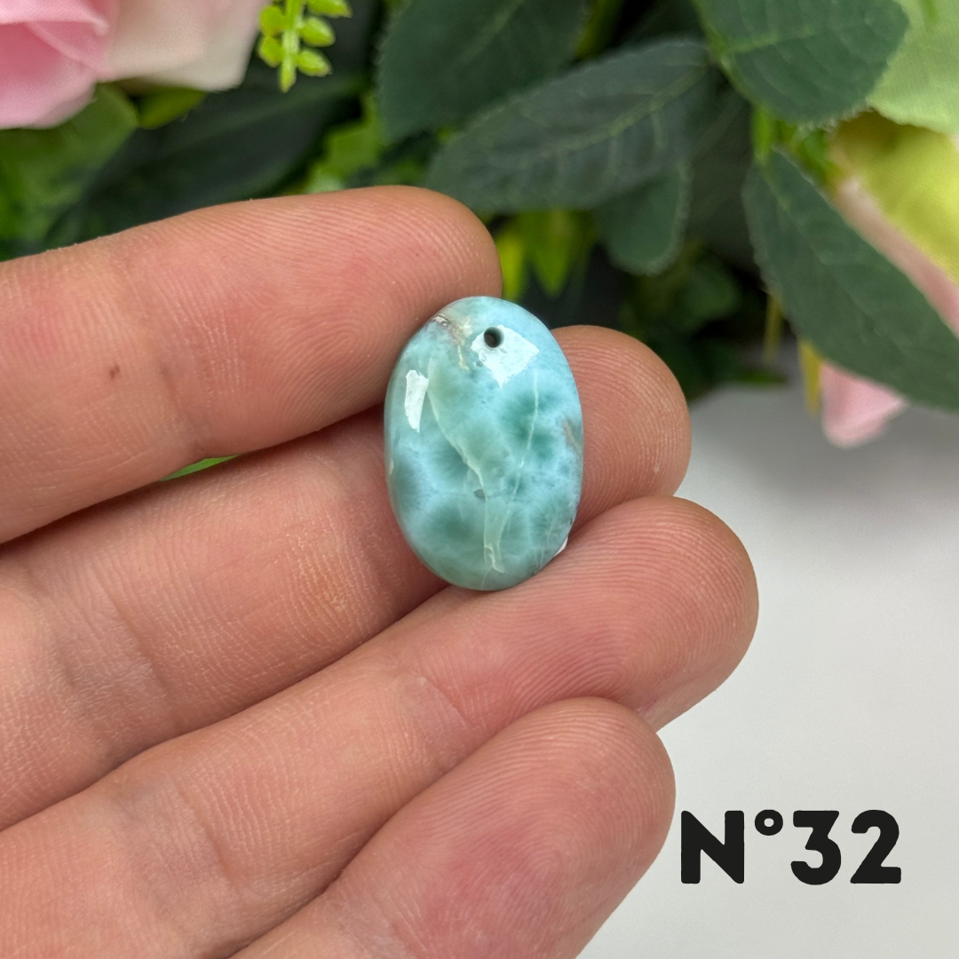 Pendentif Larimar 5A percé