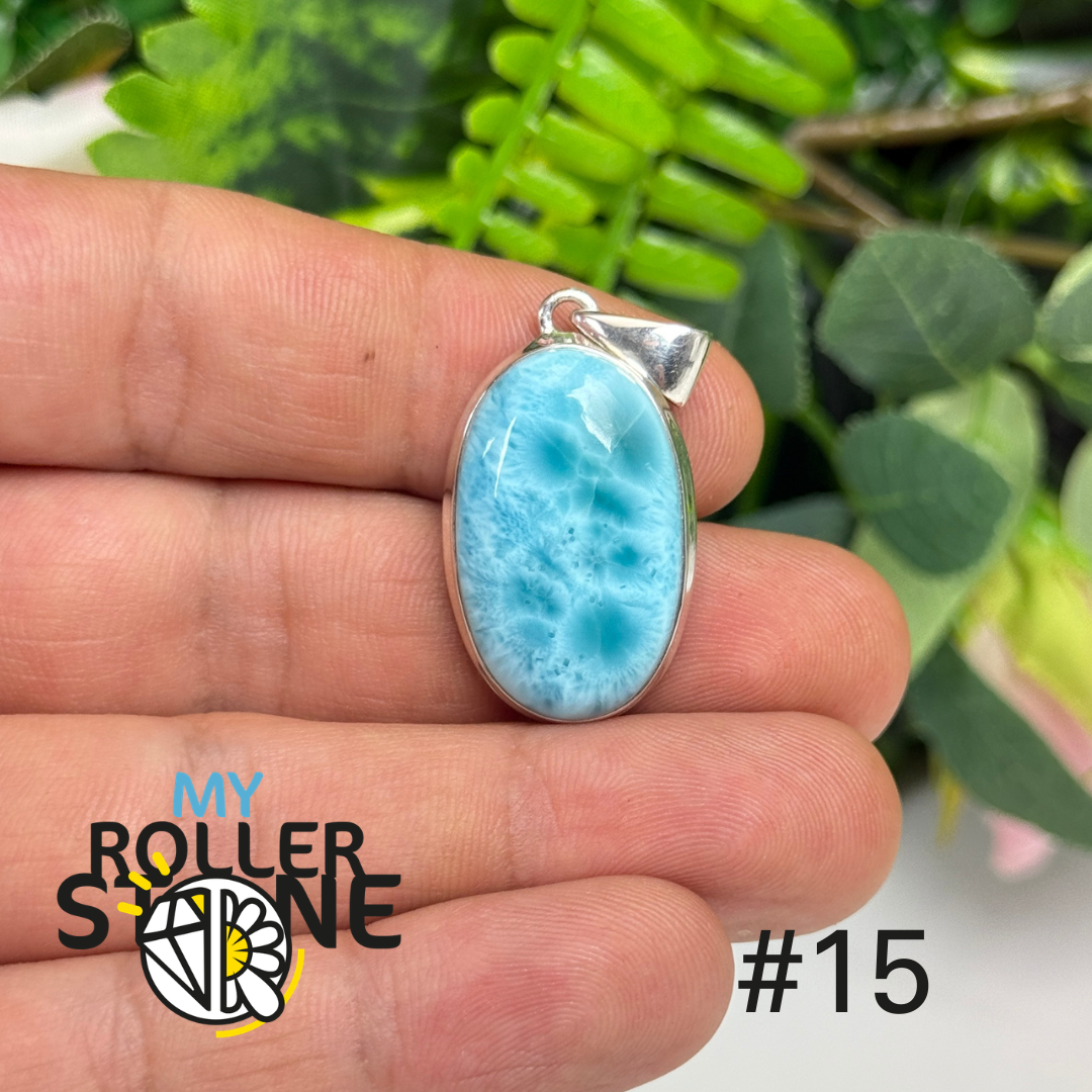 Pendentif argent larimar #IP15