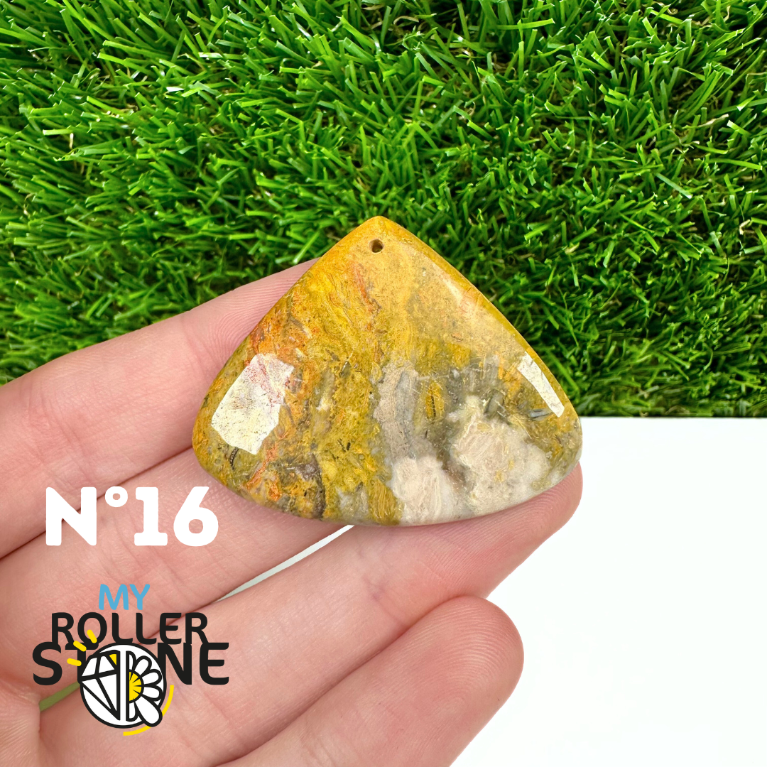 Pendentif Jaspe Bumblebee Néo 5A Percé