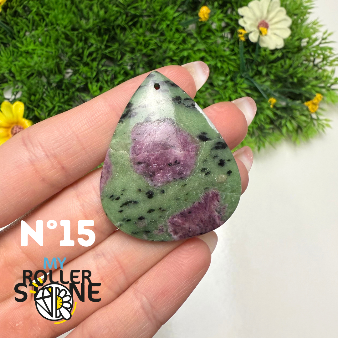 Pendentif Ruby Zoïsite 5A percé