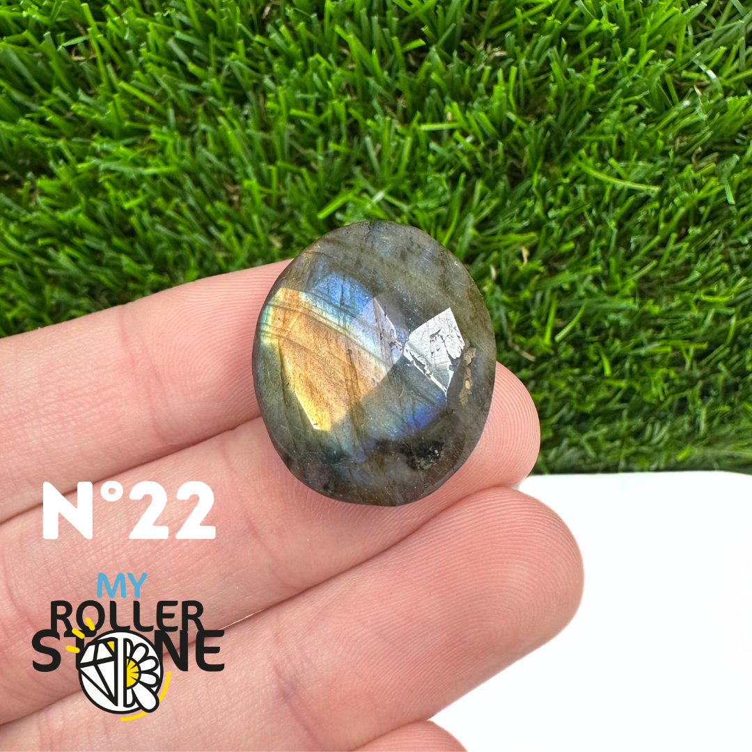 Cabochon Labradorite forme Libre Facettée 5A