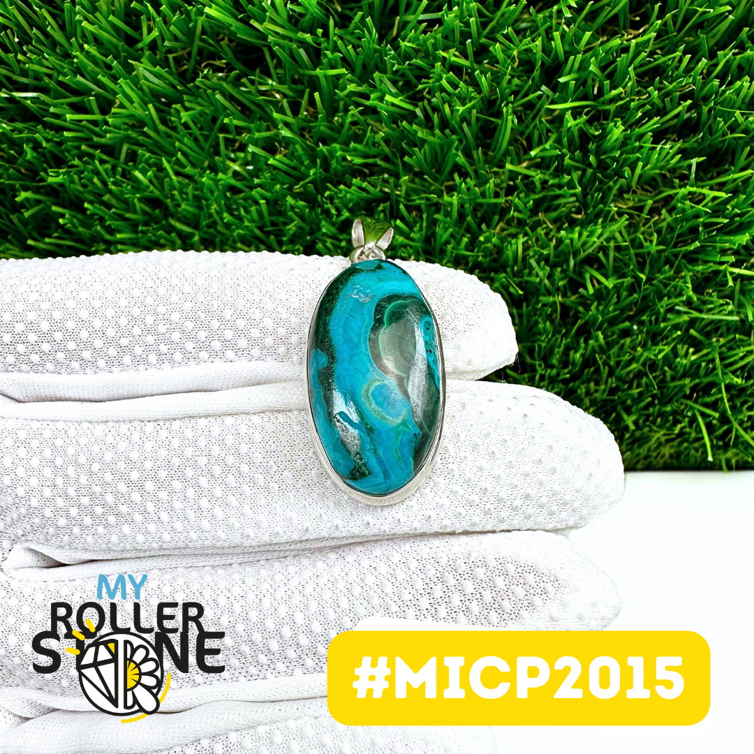 Pendentif Malachite Chrysocolle Argent 925 (MICP2015)