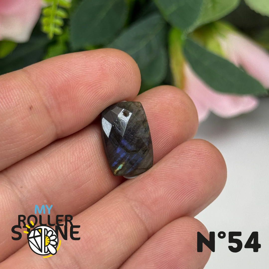 Pendentif Percé Spectrolite Violette Facettée