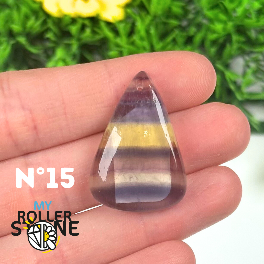 Pendentif percé Fluorite 5A