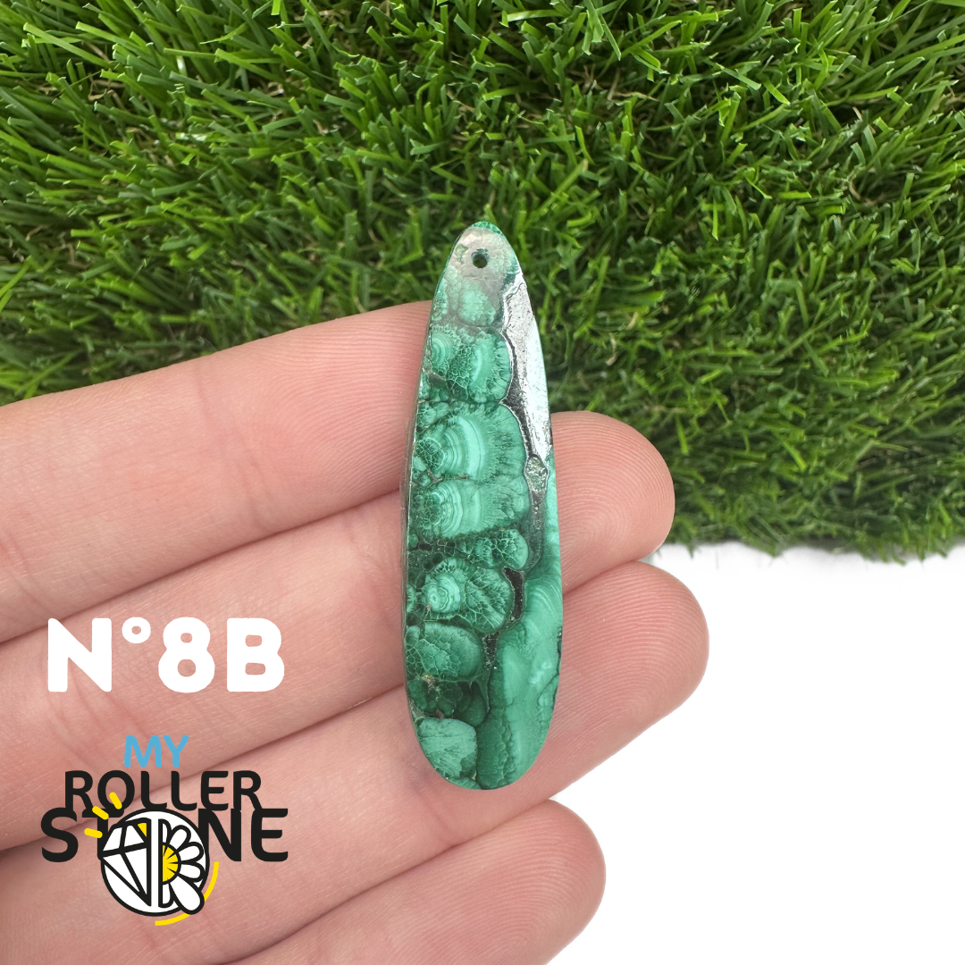 Pendentif Percée Malachite Goutte