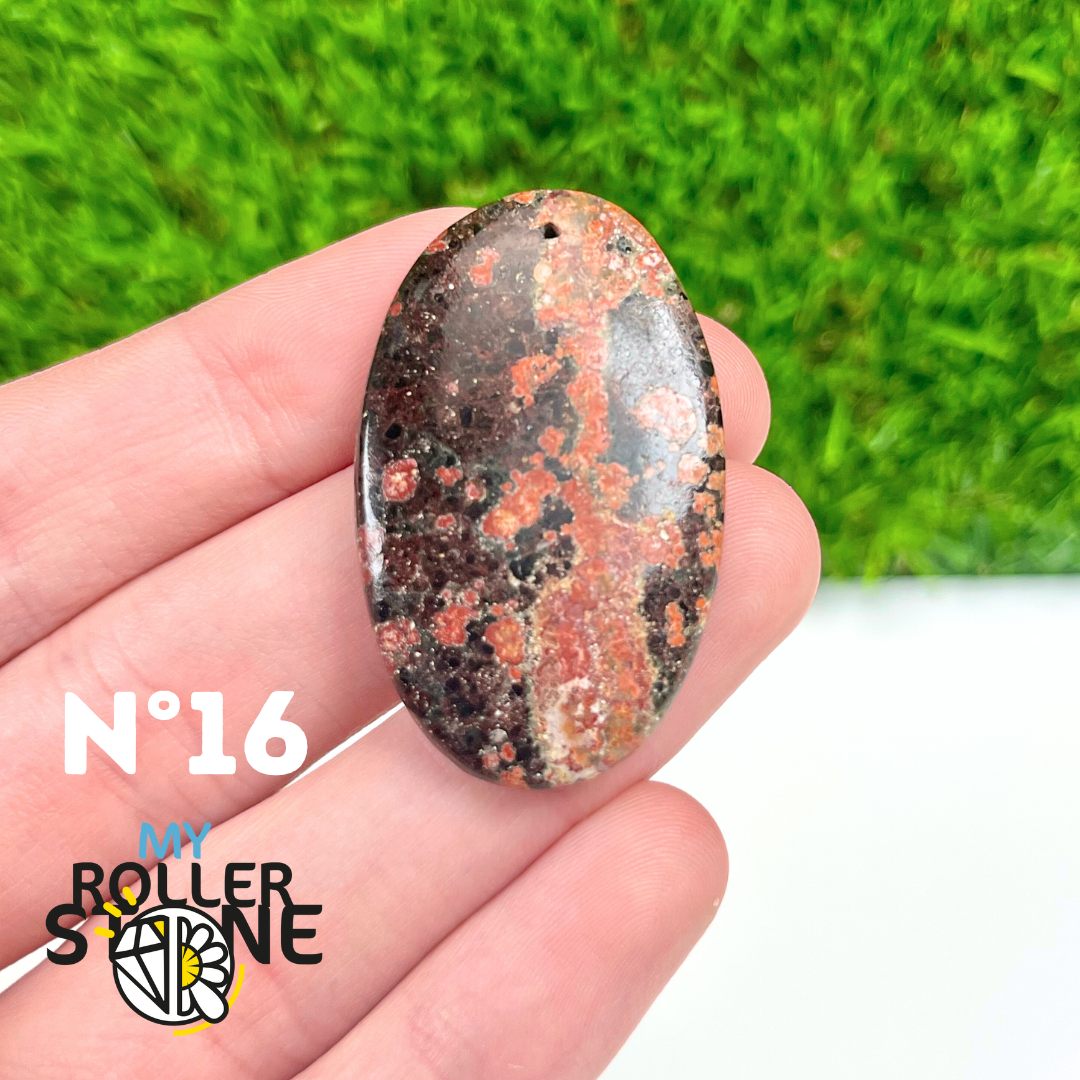 Pendentif Obsidienne Fleurie percé