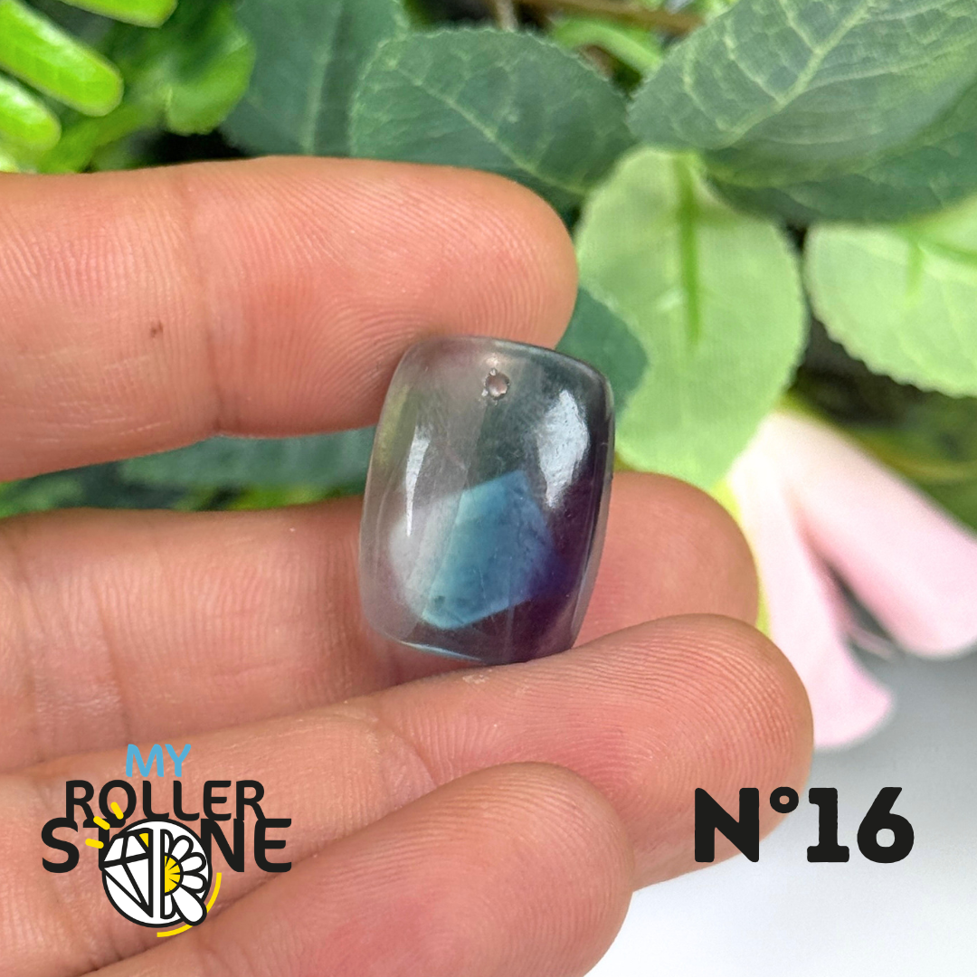 Pendentif percé Fluorite Arc-en-Ciel 5A