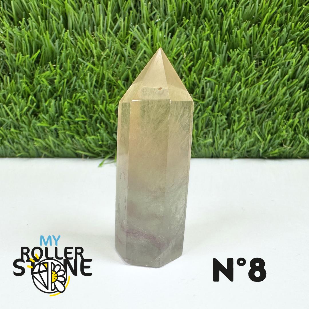 Pointes Pierre Fluorite Arc-en-Ciel Pastel