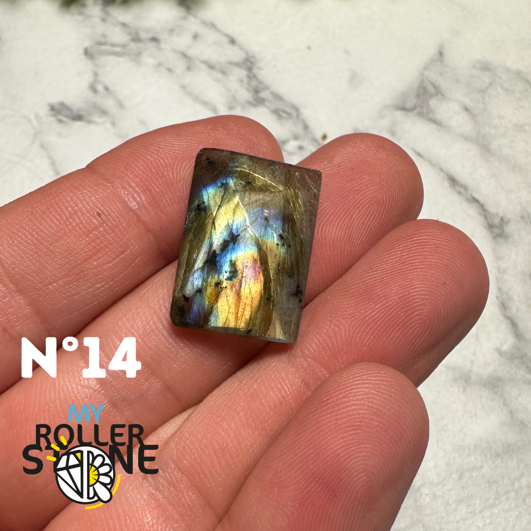 Cabochon Labradorite forme Libre Facettée