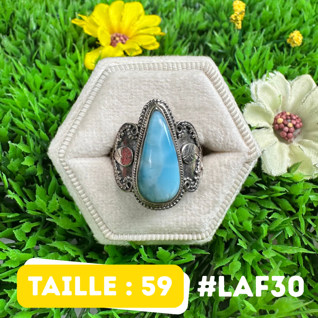 Bague Argent 925 Larimar #LAF30