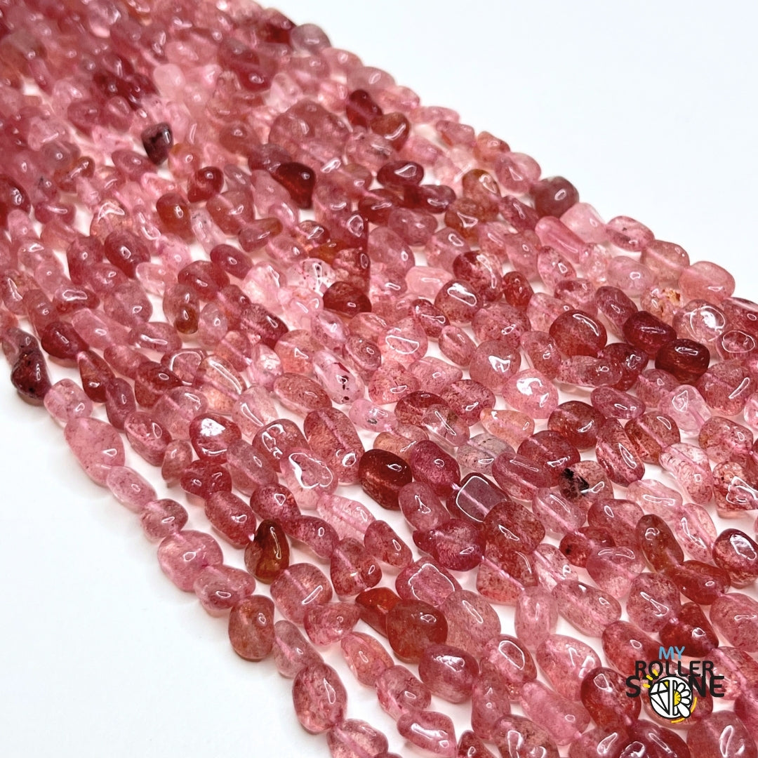 Perle Baroque en Quartz Fraise