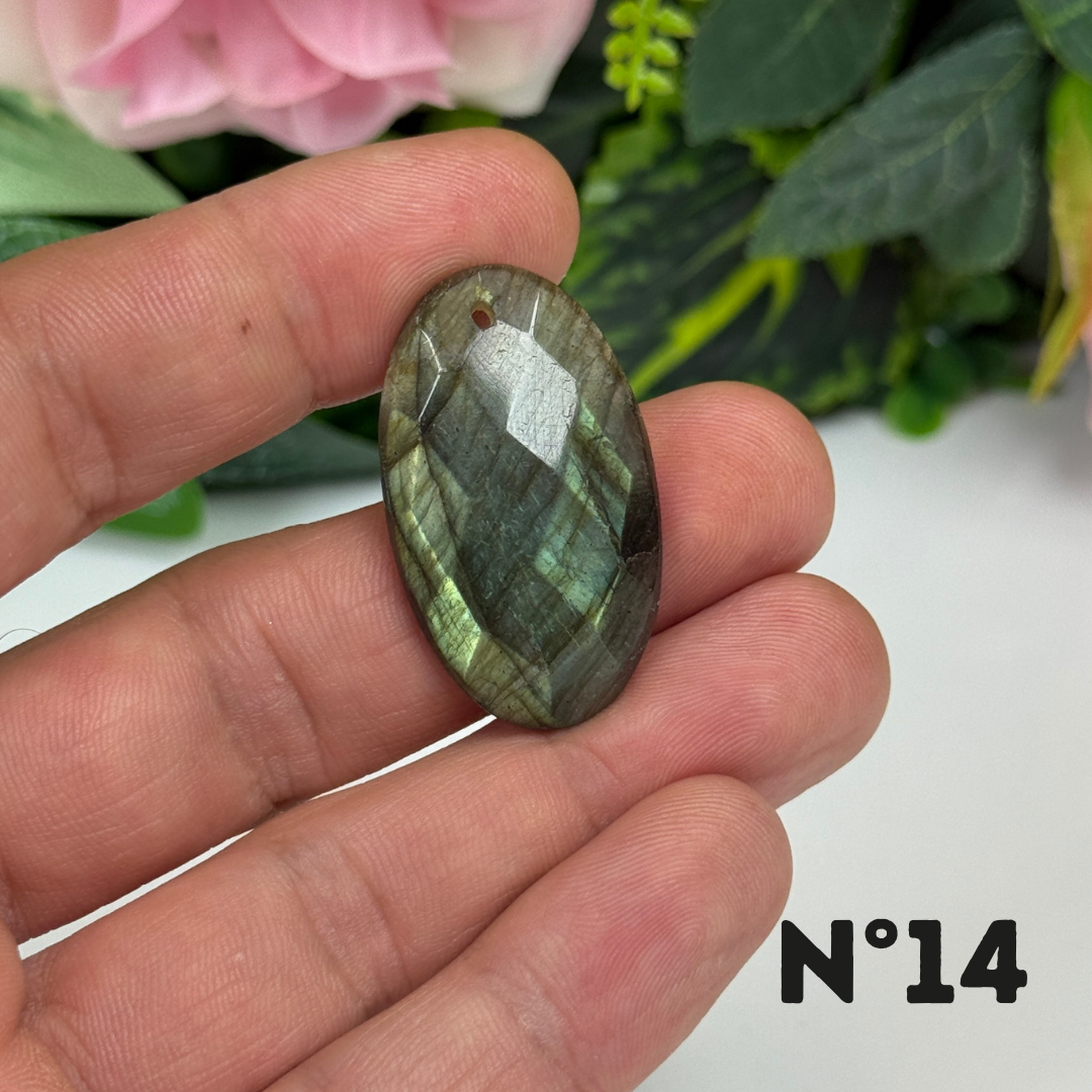Pendentifs Labradorite Facettée Multi fire 5A