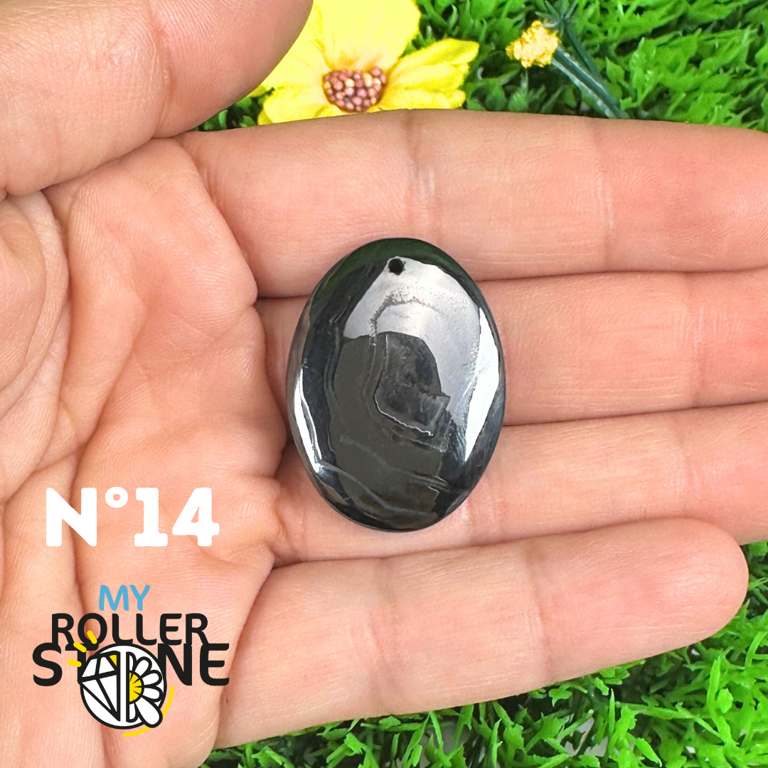 Pendentif Percé Psilomelane Argenté