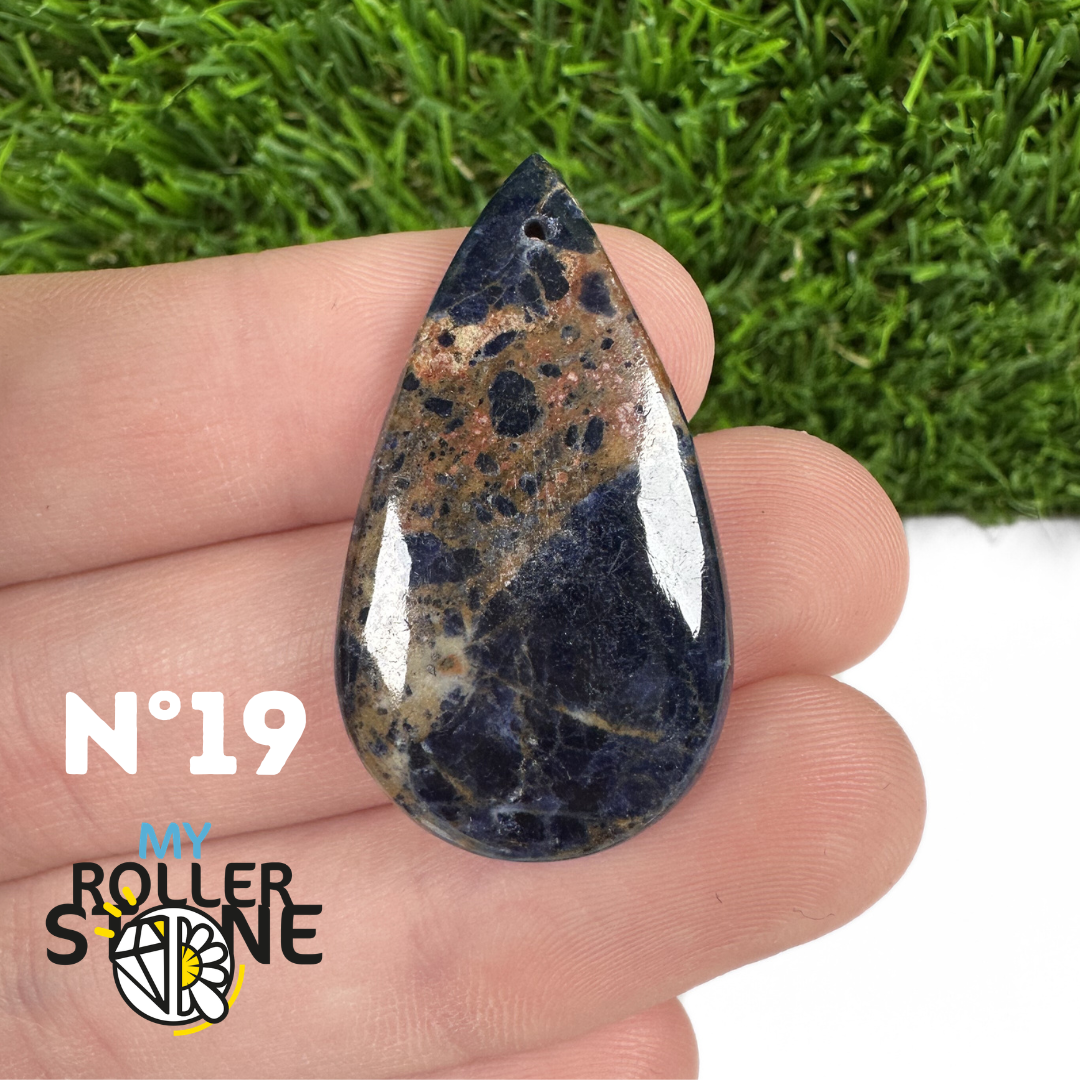 Pendentifs Sodalite Orange Forme Libre 5A