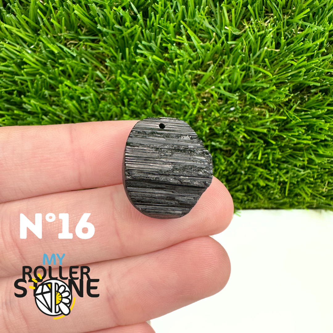 Pendentif Perce Tourmaline Noire 5A