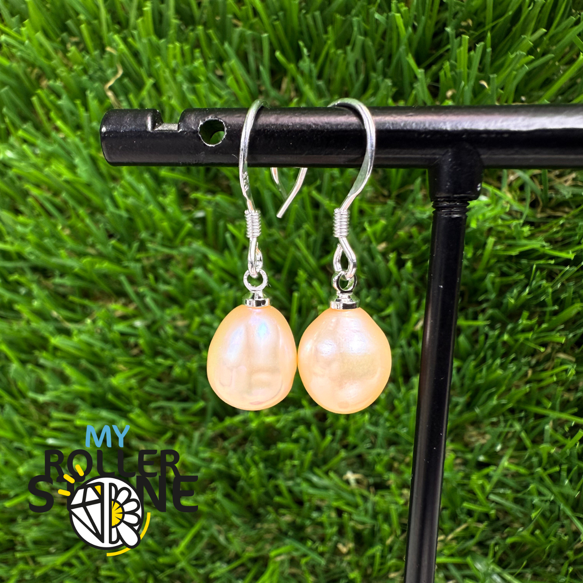 Boucles d'Oreilles Argent 925 Perle de Culture Pendante