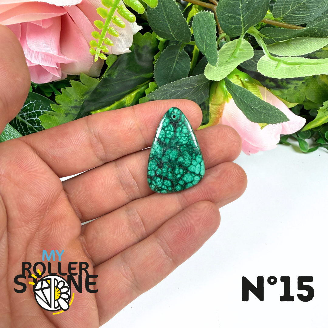 Pendentif Malachite Percé 5A