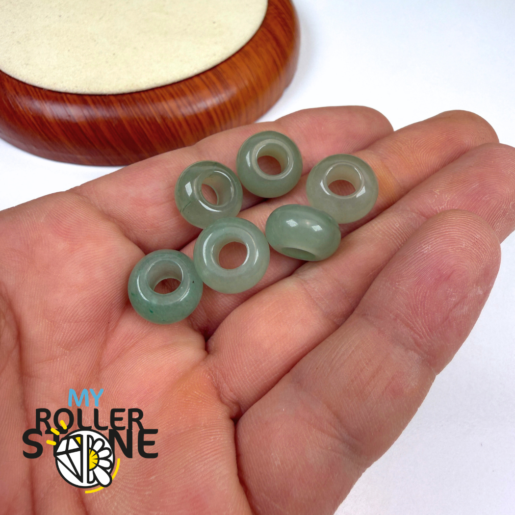 Perle Aventurine grand trou (Deux tailles)