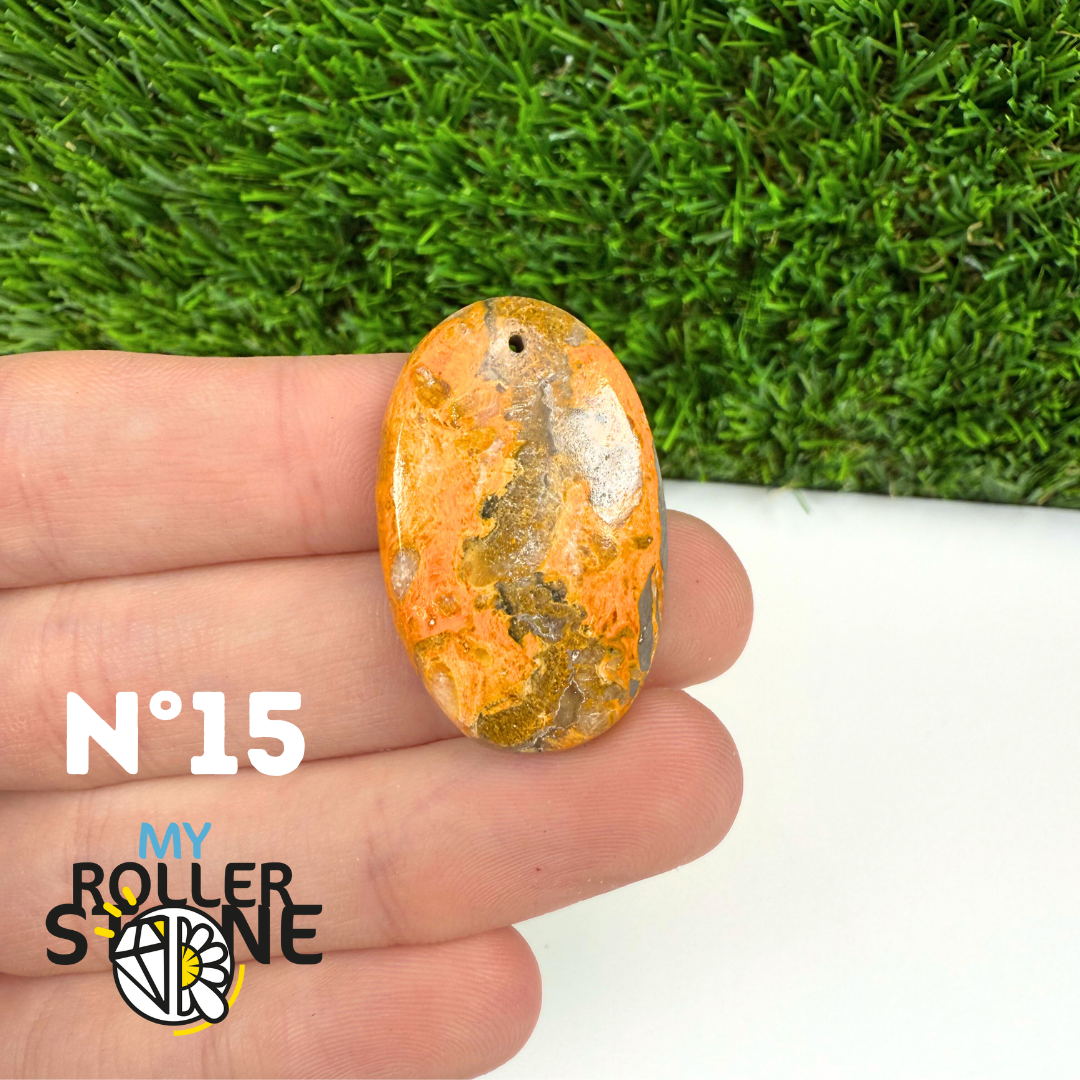 Pendentif Jaspe Bumblebee 5A Percé 5A