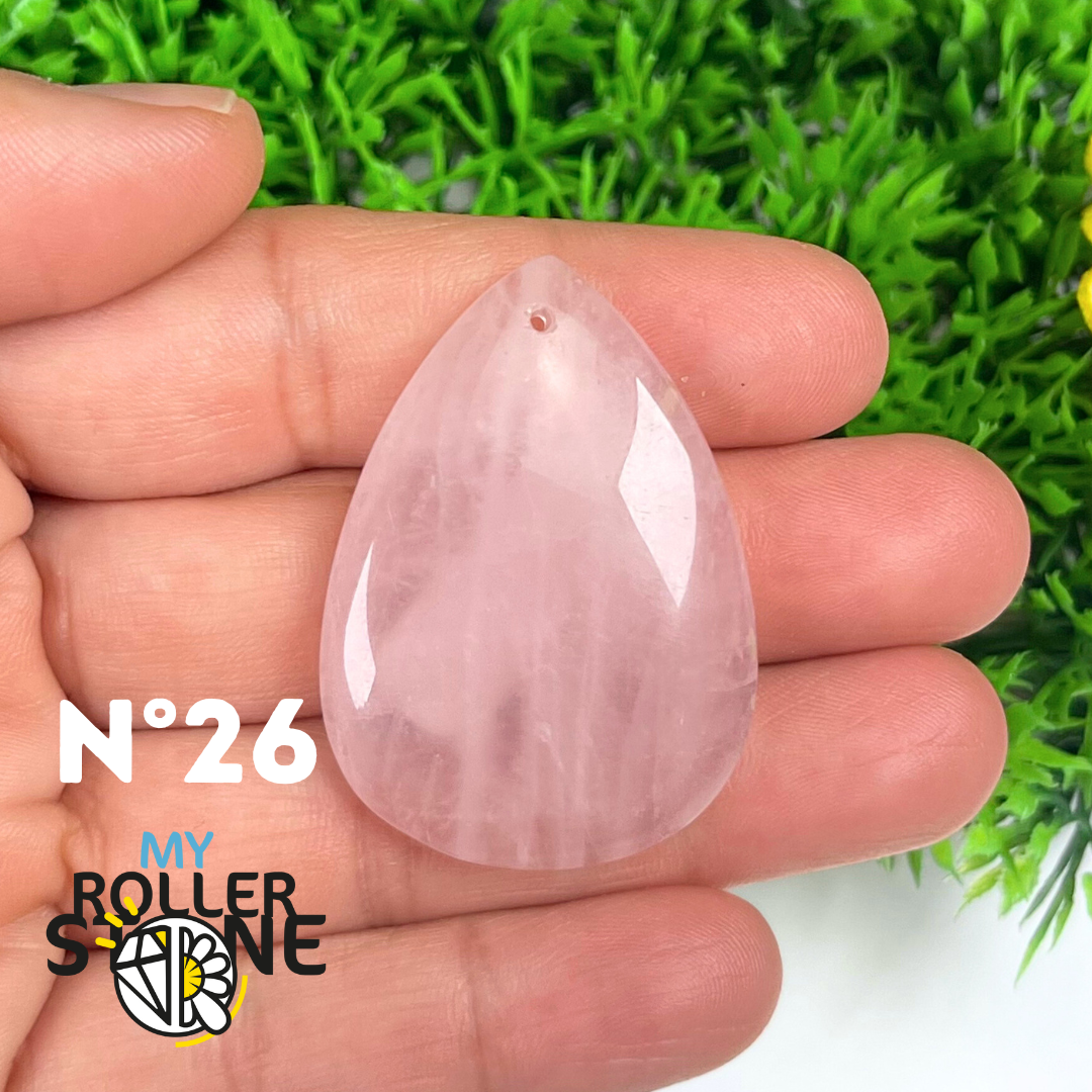 Pendentif Quartz rose percé