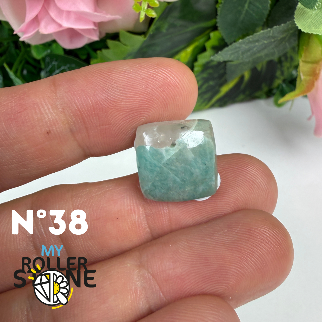 Pendentif Percé Amazonite et Quartz Fumé (Rare)