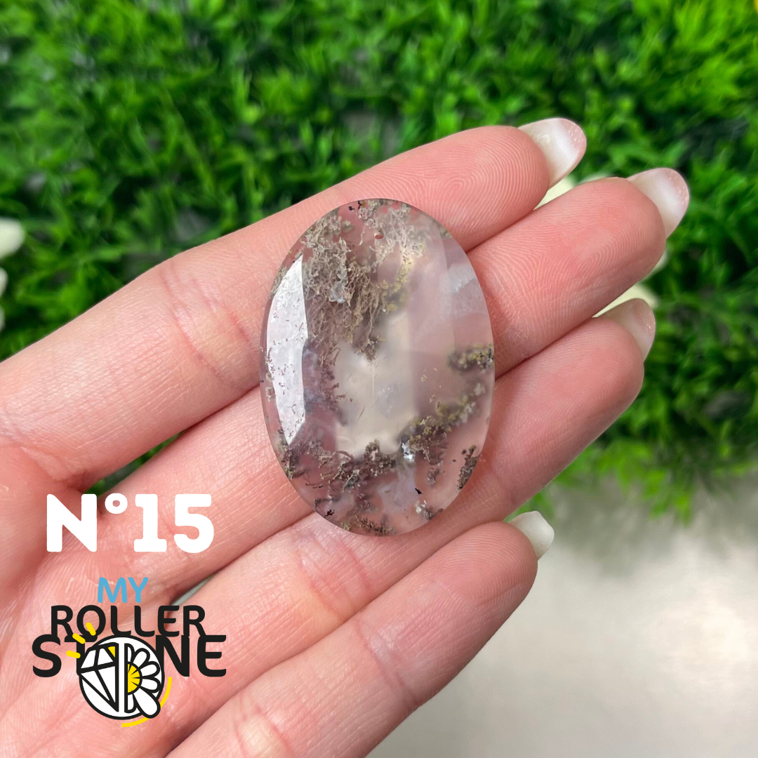 Pendentif Agate Mousse Indonésienne 5A Percé