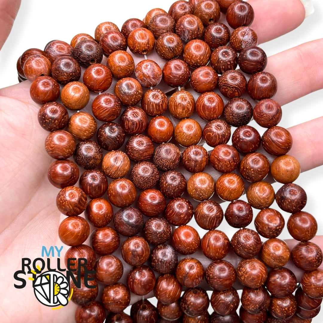 Perles bois de rose 8 MM