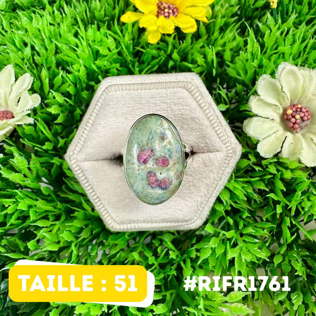 Bague Rubis Fuchsite Argent 925 #RIFR1761