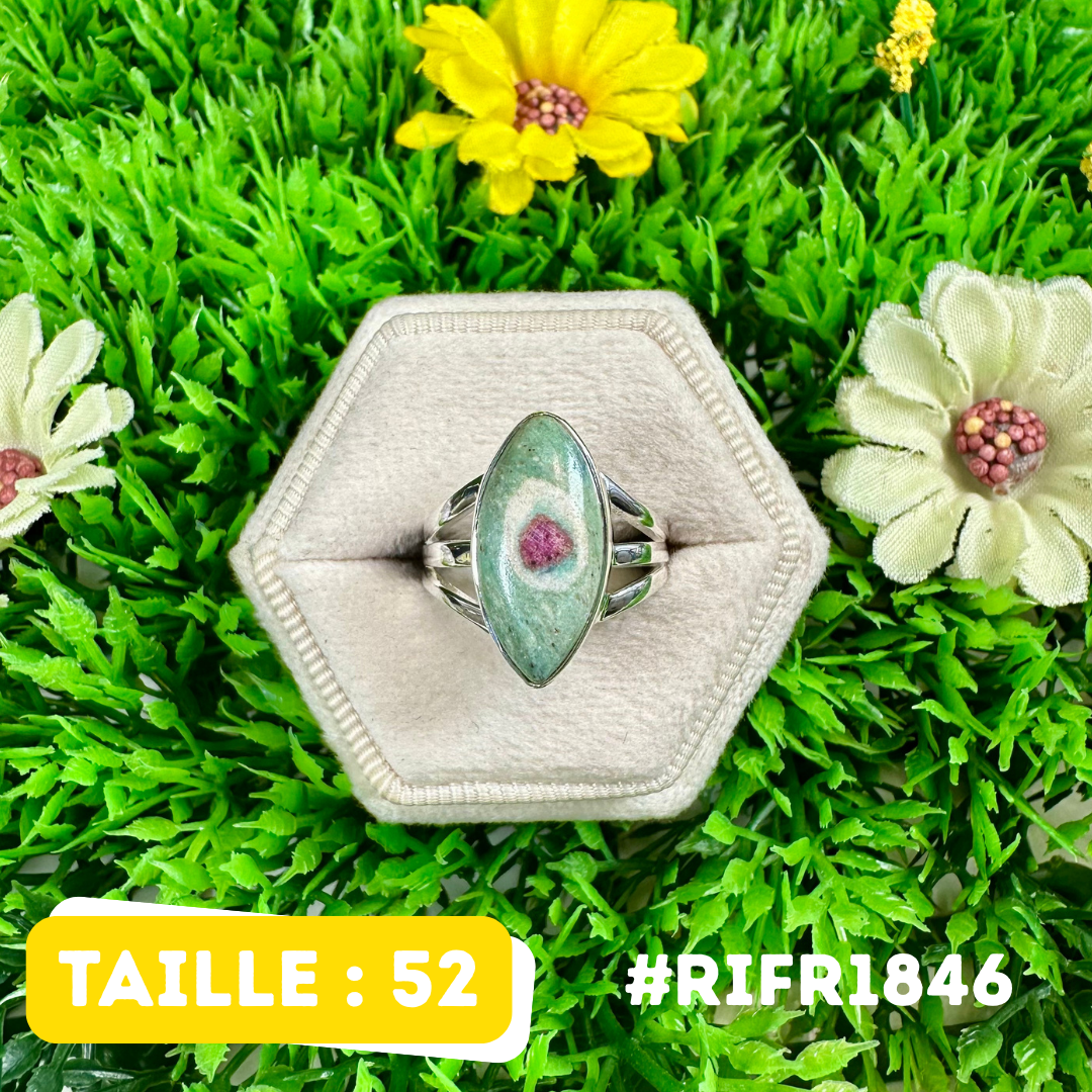 Bague Rubis Fuchsite Argent 925 #RIFR1846