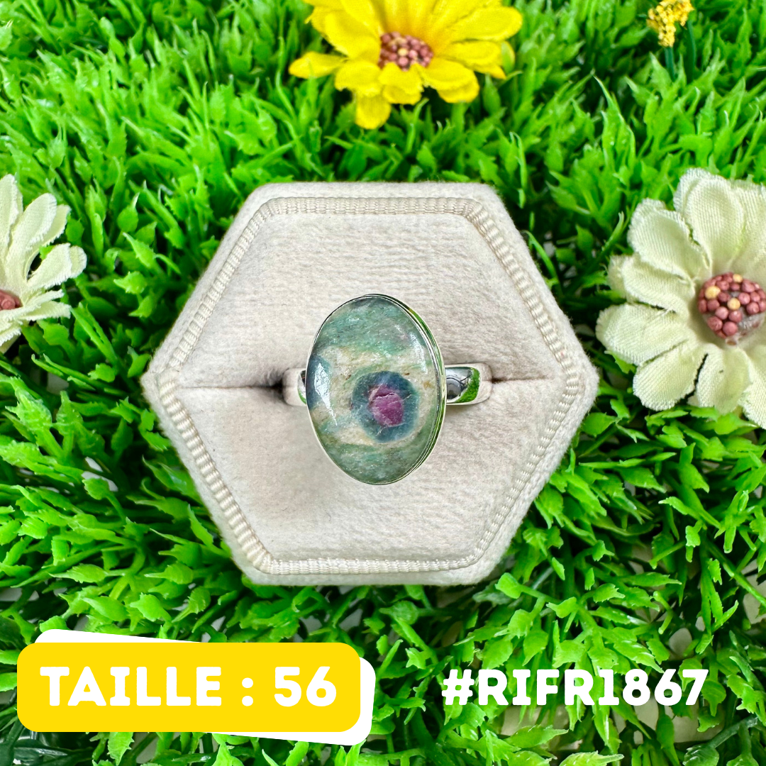 Bague Rubis Fuchsite Argent 925 #RIFR1867