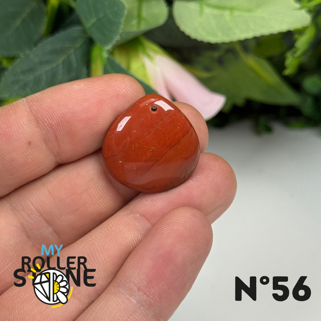 Pendentif Jaspe rouge 5A Percé