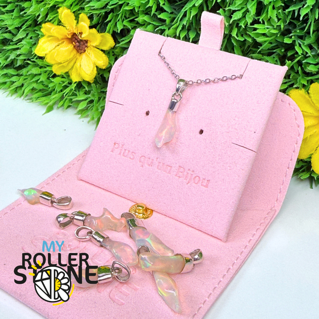 Pendentifs Opale Éthiopienne brute poli