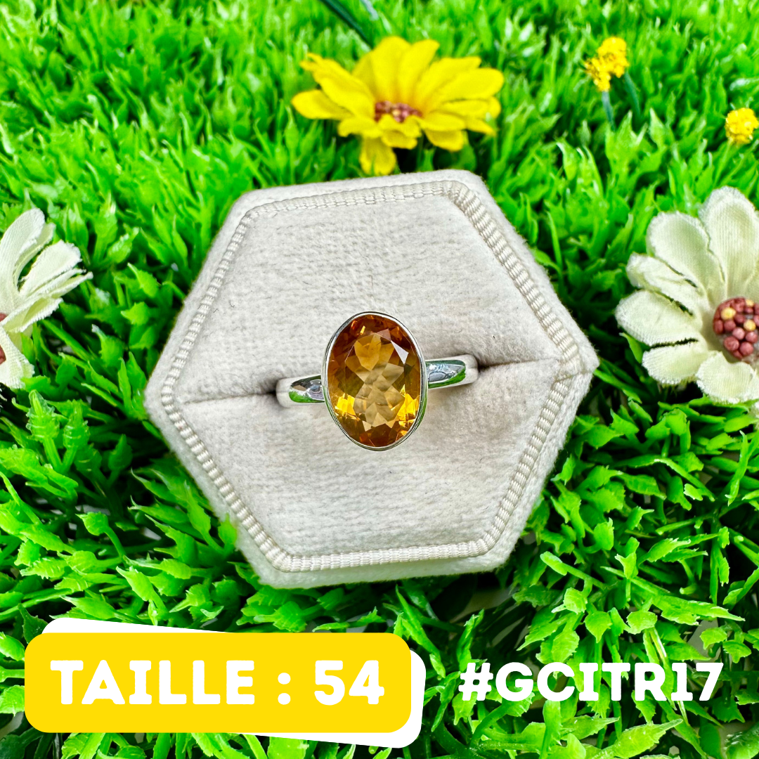 Bague Citrine Argent 925 #GCITR17