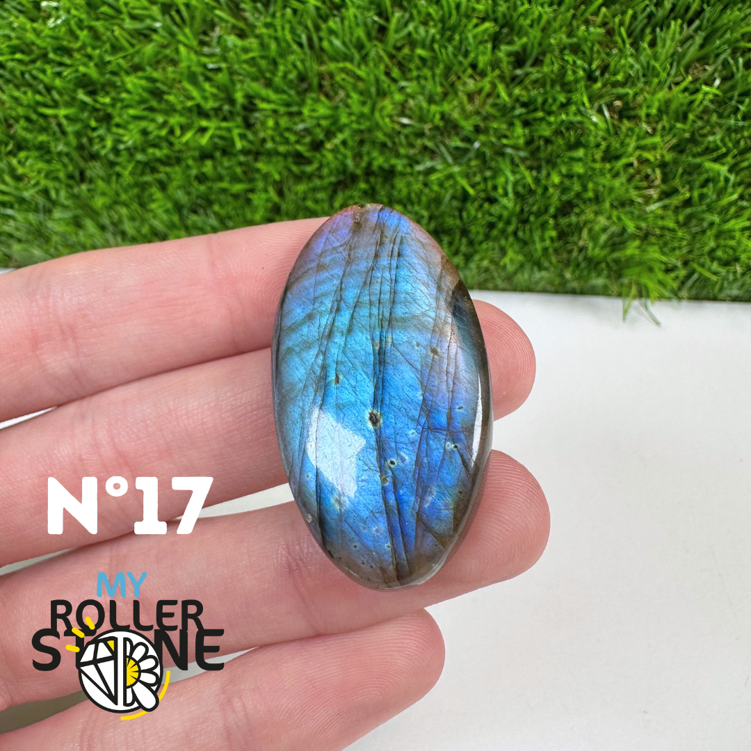 Pendentif Labradorite blue fire percé 5A