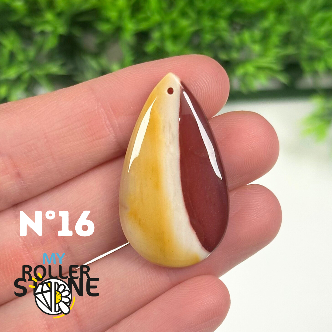 Pendentif Jaspe Mokaite percé 5A