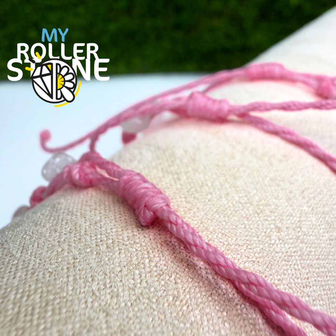 Bracelet Quartz rose Cordon Ciré