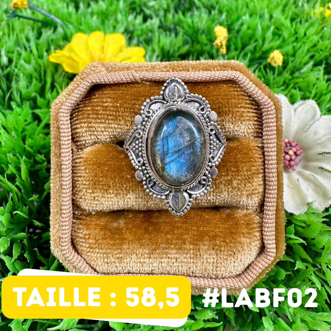 Bague Labradorite Bluefire #LABF02