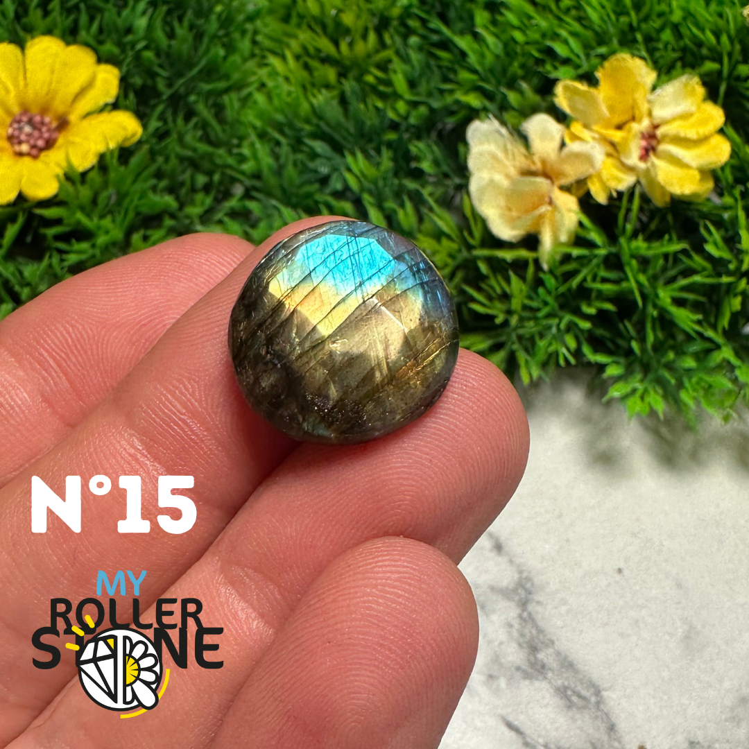 Cabochon Labradorite forme Libre Facettée