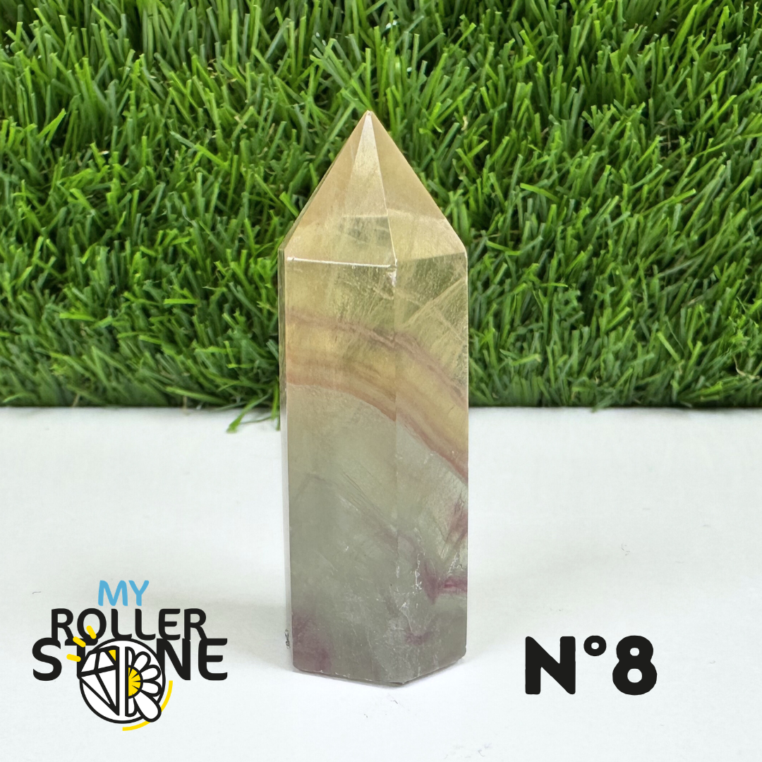 Pointes Pierre Fluorite Arc-en-Ciel Pastel