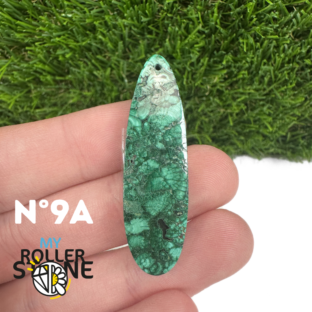Pendentif Percée Malachite Goutte