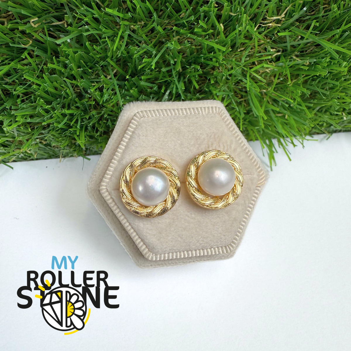Boucles d'oreilles à tige vintage torsadées 10 mm S925