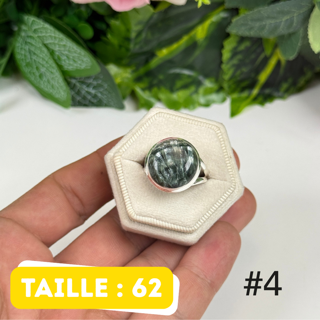 Bague argent 925 séraphinite #RPR4