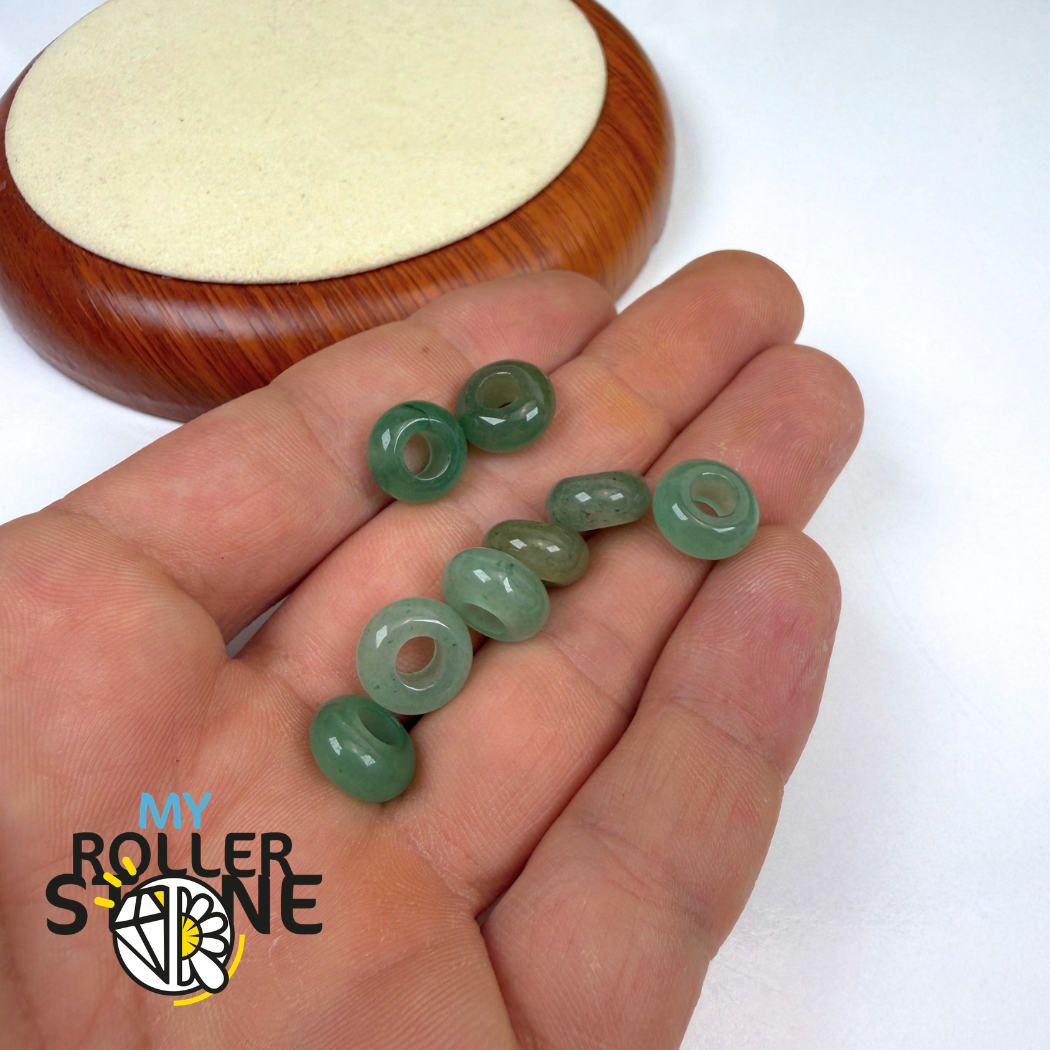Perle Aventurine grand trou (Deux tailles)