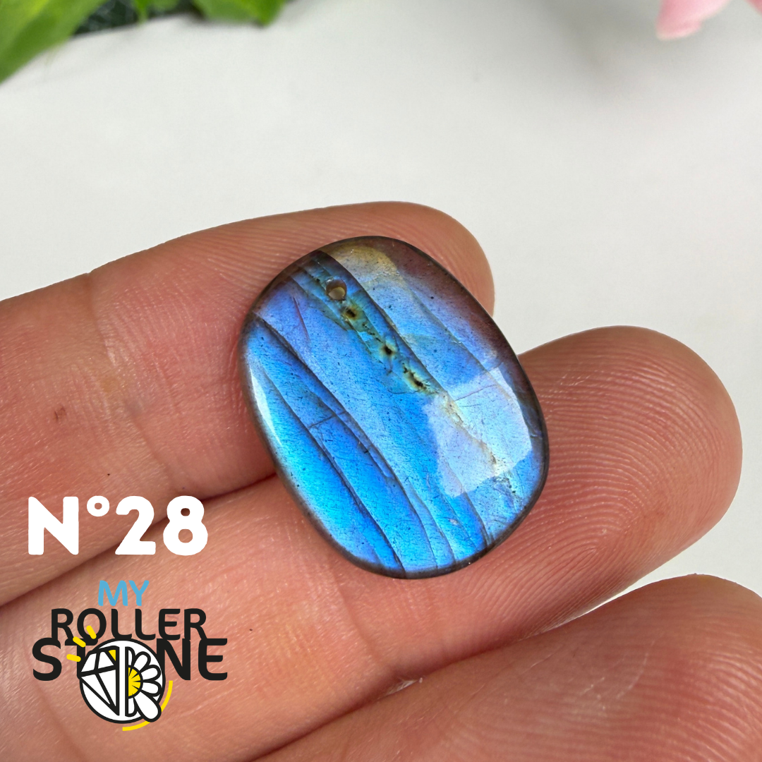 Pendentif Labradorite blue fire percé 5A