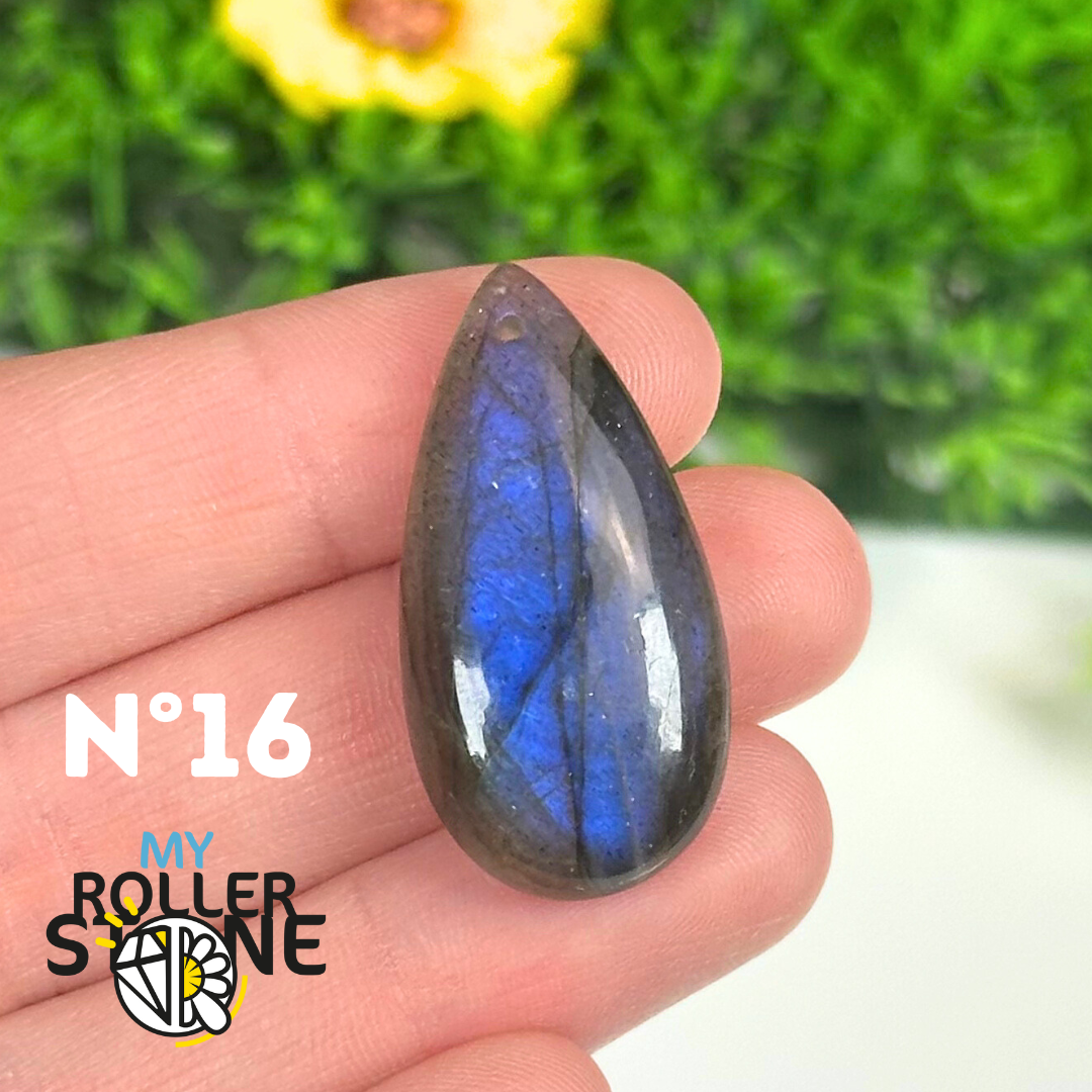 Pendentif Labradorite blue fire percé 5A