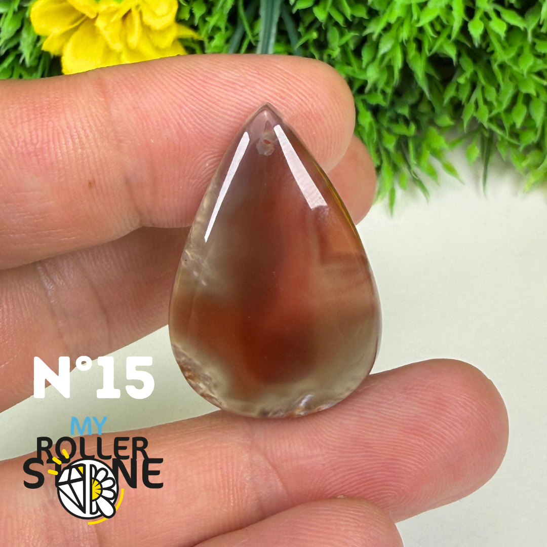 Pendentif percé Agate du Botswana 5A