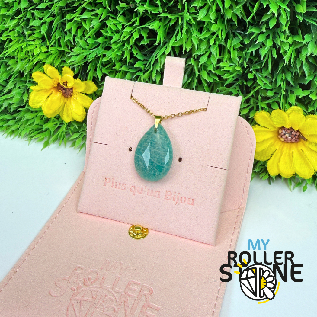 Pendentif Percé  Amazonite du Brésil