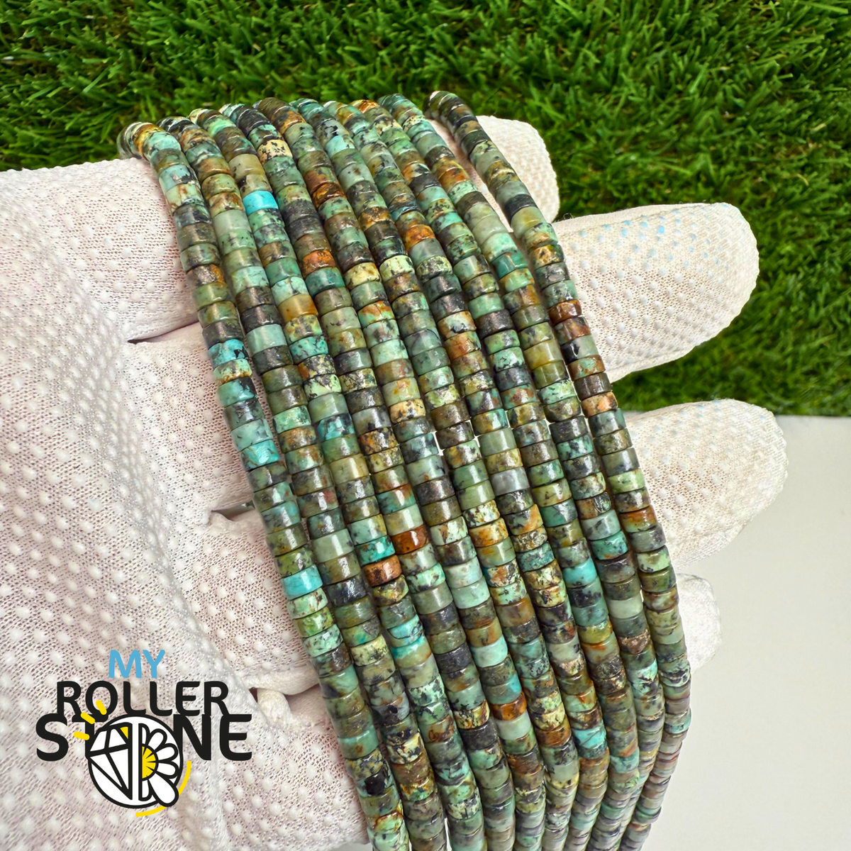 Perle Heishi Turquoise Africaine