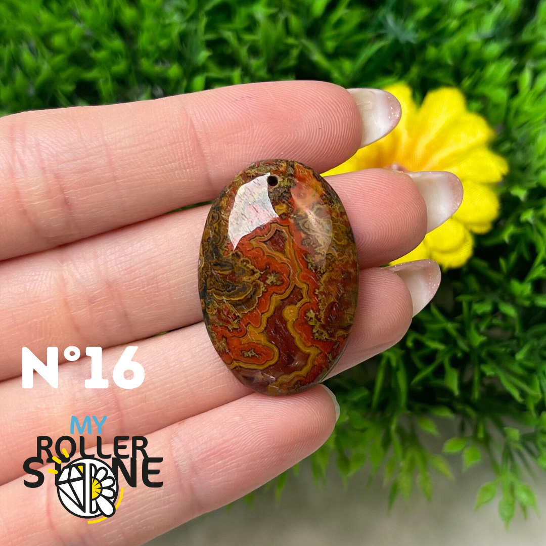 Pendentif Agate Marocaine 5A percé